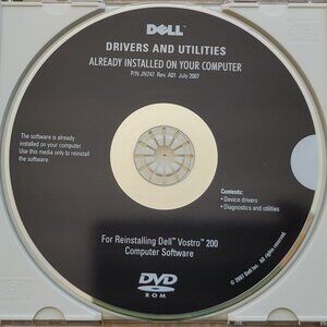 Vintage - Dell Drivers and Utilities for Vostro 200 Computer Software, 2007